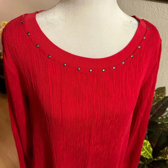 Per Se by Carlisle studded red midi dress size 12 - Picture 6 of 13